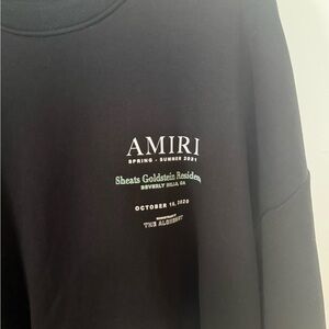 AMIRI Black Graphic Sweatshirt Special Edition made the Amir fashion shoot